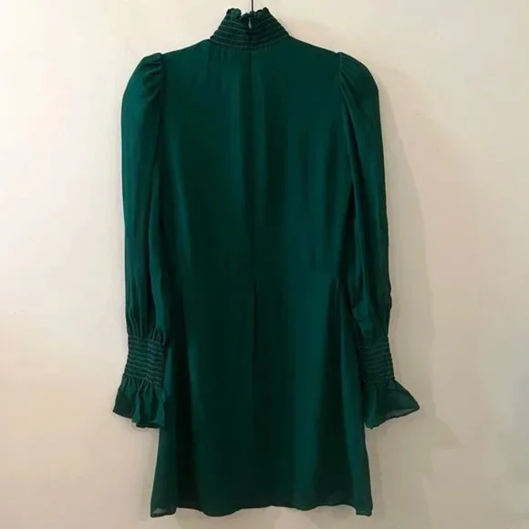 NEW Reformation Archie Turtleneck Mini Dress in Green Size 10 #542 - Picture 6 of 9